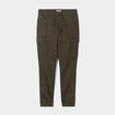 Pantalon cargo slim à coulisse vert kaki homme