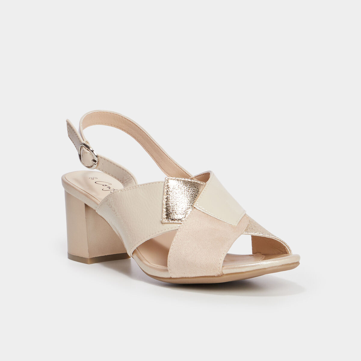 Sandales semelle confort Confortissimo sable femme