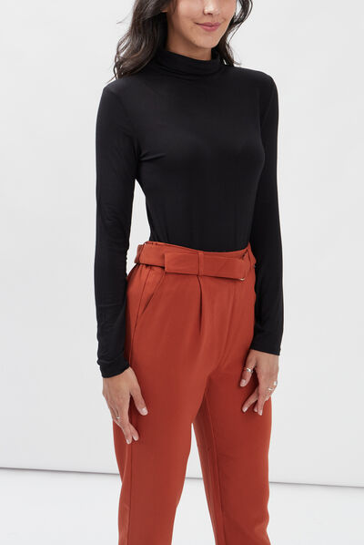 T-shirt manches longues noir femme