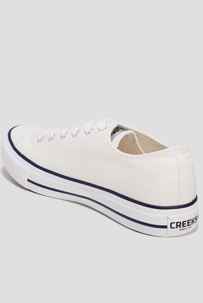 Tennis en toile à lacets Creeks blanc homme