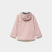 Blouson fourr&eacute; d&eacute;perlant &agrave; capuche rose poudr&eacute;e fille