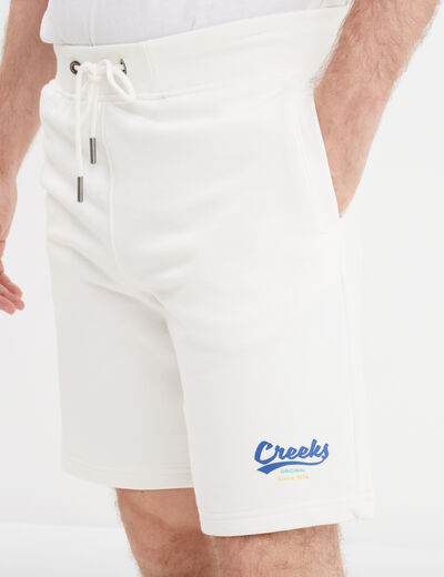 Short de jogging droit Creeks blanc homme