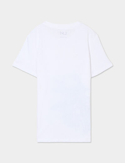 T-shirt manches courtes coton blanc garçon