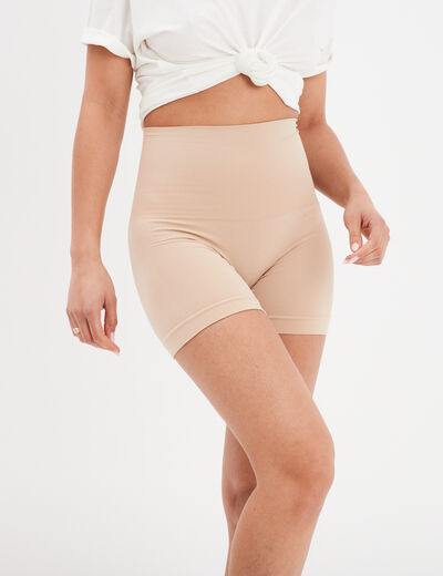 Short cycliste gainant sans couture beige femme