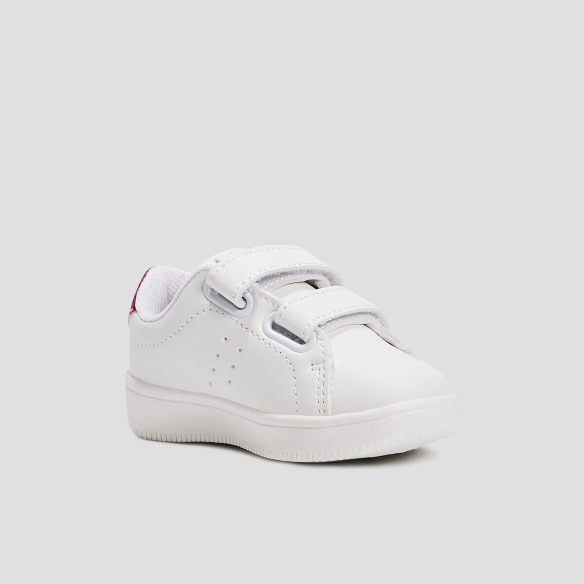 Tennis à scratch blanc bébé fille