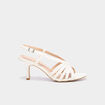 Sandales &agrave; talons avec bride blanc femme