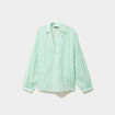 Blouse manches longues ample coton blanc femme