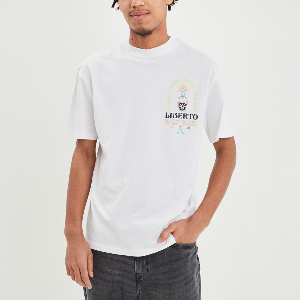 T-shirt manches courtes Liberto blanc homme