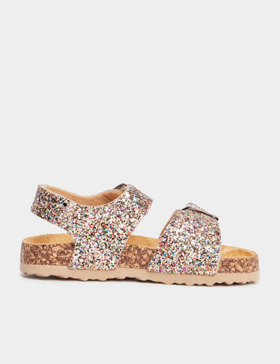 Sandales à paillettes maternelle multicolore fille