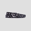 Ceinture &agrave; clous et oeillets noir femme