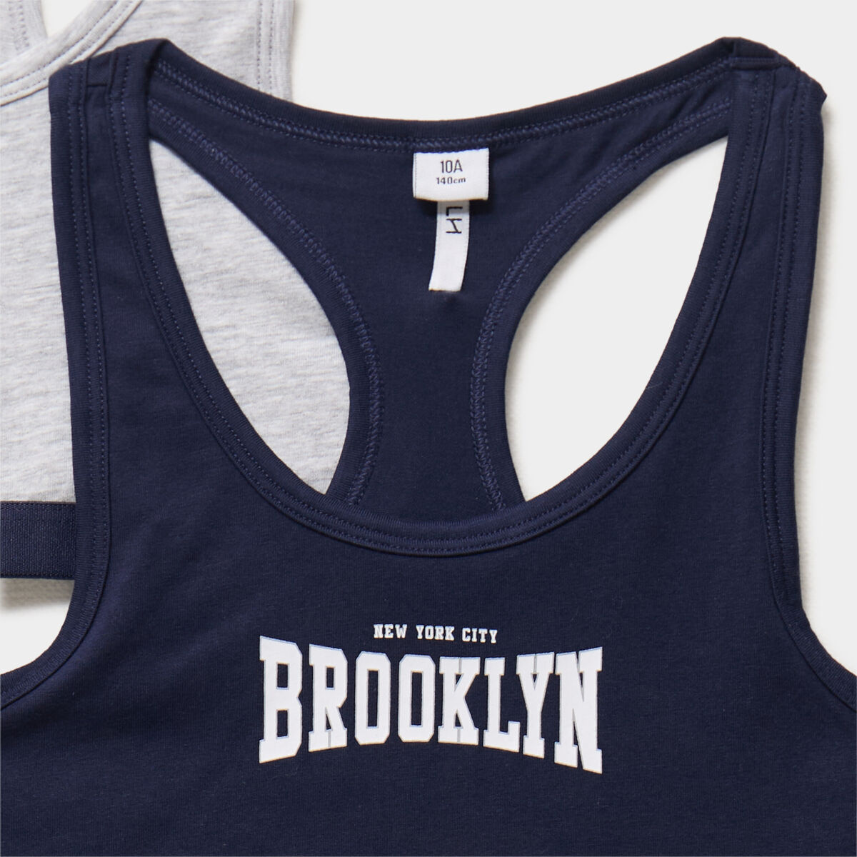 Lots 2 brassi&egrave;res coton bleu marine fille