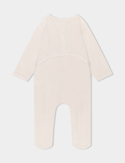 Pyjama dors-bien avec effet polaire creme bébé