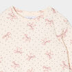 Sweat oversize manches longues col rond creme bébé fille