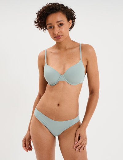 Soutien-gorge corbeille microfibre vert clair femme