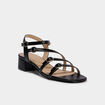 Sandales multibrides &agrave; talons 5 cm noir femme
