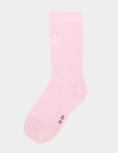 Lot 5 paires chaussettes rose clair fille