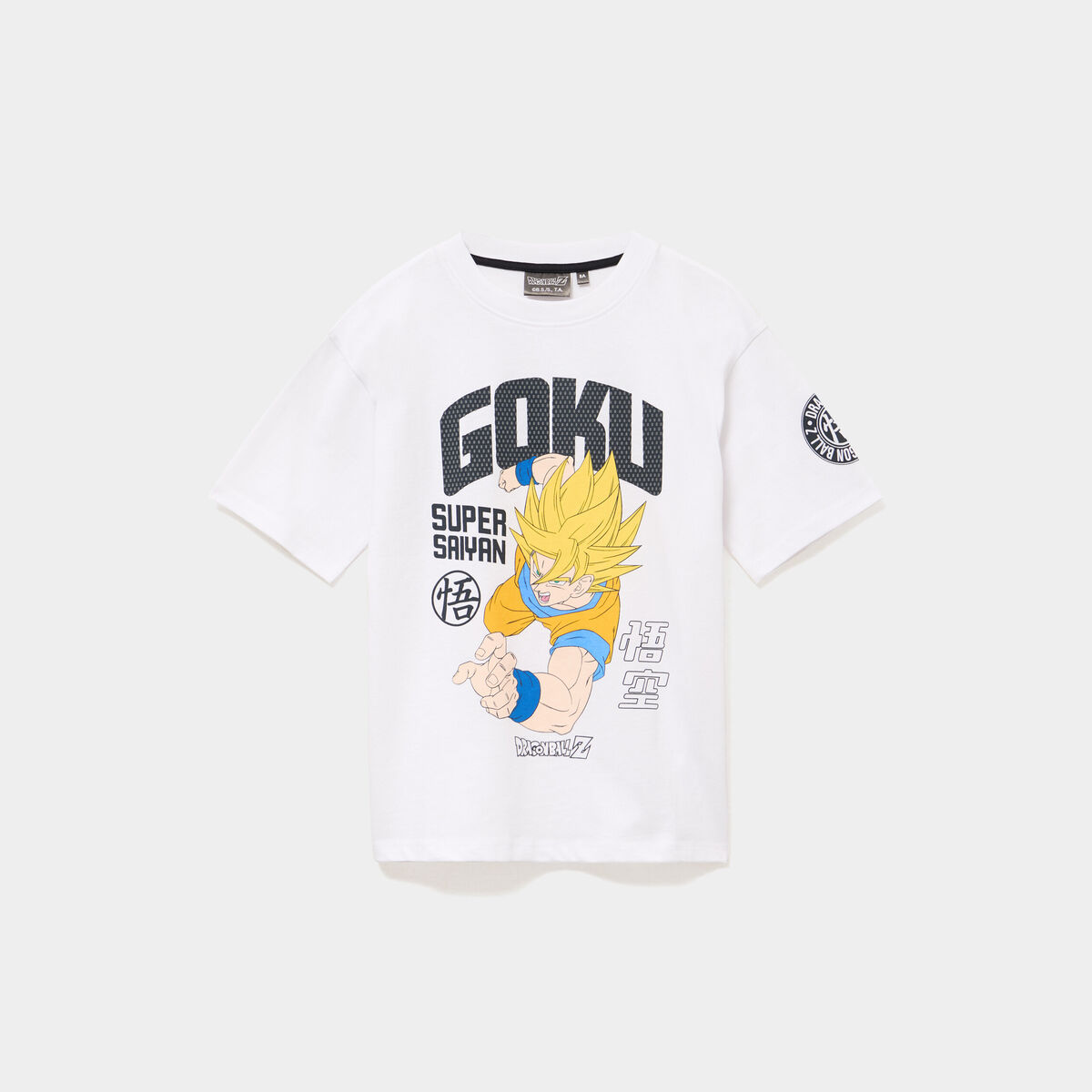 T-shirt manches courtes Dragon Ball Z blanc gar&ccedil;on