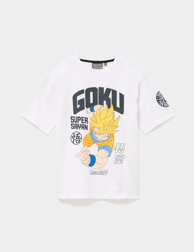 T-shirt manches courtes Dragon Ball Z blanc gar&ccedil;on