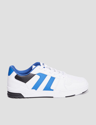 Tennis basses à lacets blanc homme