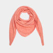 &Eacute;charpe triangulaire en maille douce rose corail femme
