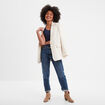 Débardeur bretelles larges coton bleu marine femme