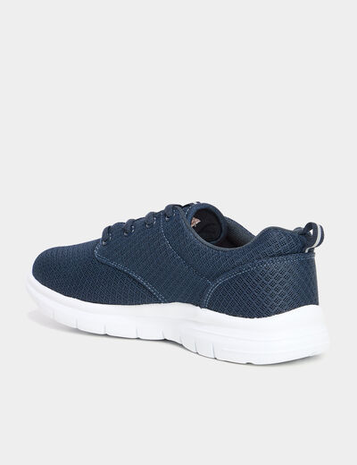Baskets running lacets élastiqués bleu marine garçon
