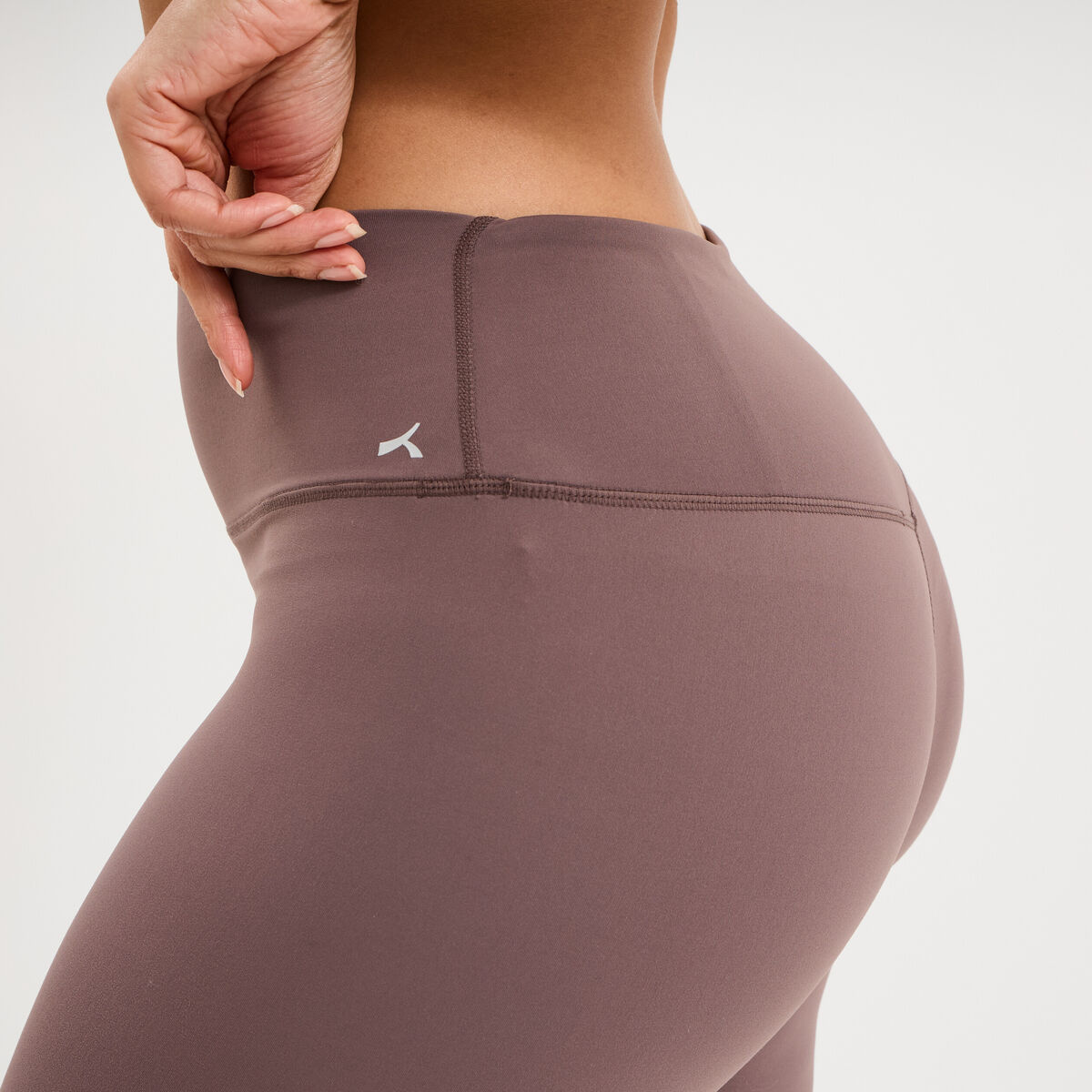 Legging de sport gainant taille haute mauve femme