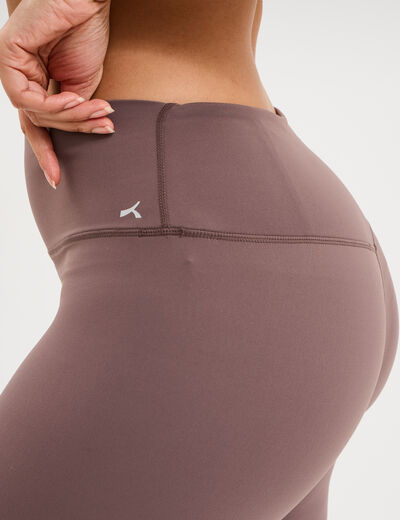 Legging de sport gainant taille haute mauve femme