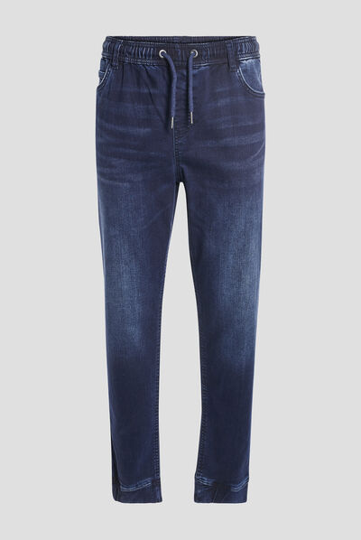 Jeans straight denim stone homme