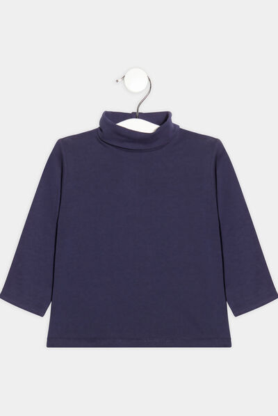 T-shirt manches longues bleu marine bébé garçon