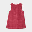Robe chasuble effet velours c&ocirc;tel&eacute; coton vieux rose b&eacute;b&eacute; fille
