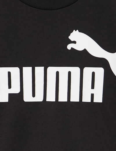 T-shirt manches courtes coton Puma noir gar&ccedil;on