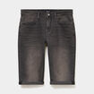 Bermuda short en jean regular denim noir homme