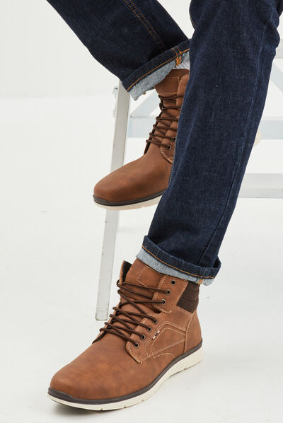 Bottines à lacets Bolanito marron homme