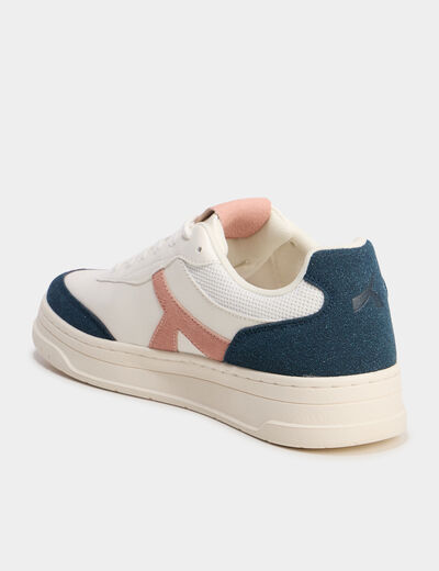Baskets &agrave; lacets bleu femme