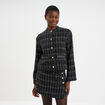 Veste tweed boutonn&eacute;e ecru femme