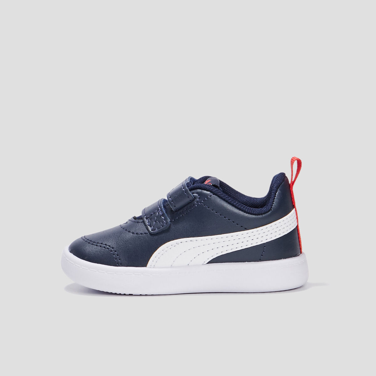 Tennis à scratchs Puma Courtflex bleu marine bébé garçon