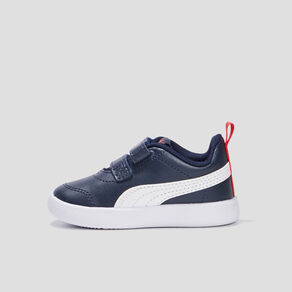 tennis a scratchs puma courtflex bleu marine bebeg Tennis à scratchs Puma Courtflex bleu marine bébé garçon