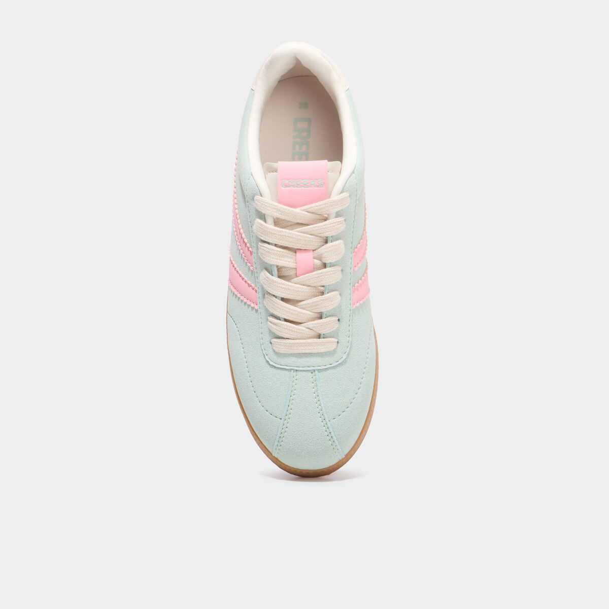Tennis basses &agrave; lacets vert femme
