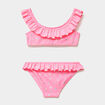 Maillot de bain 2 pi&egrave;ces rose fluo fille