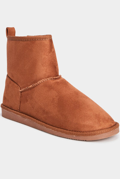 Bottines fourrées marron femme