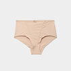 Culotte taille haute beige femme