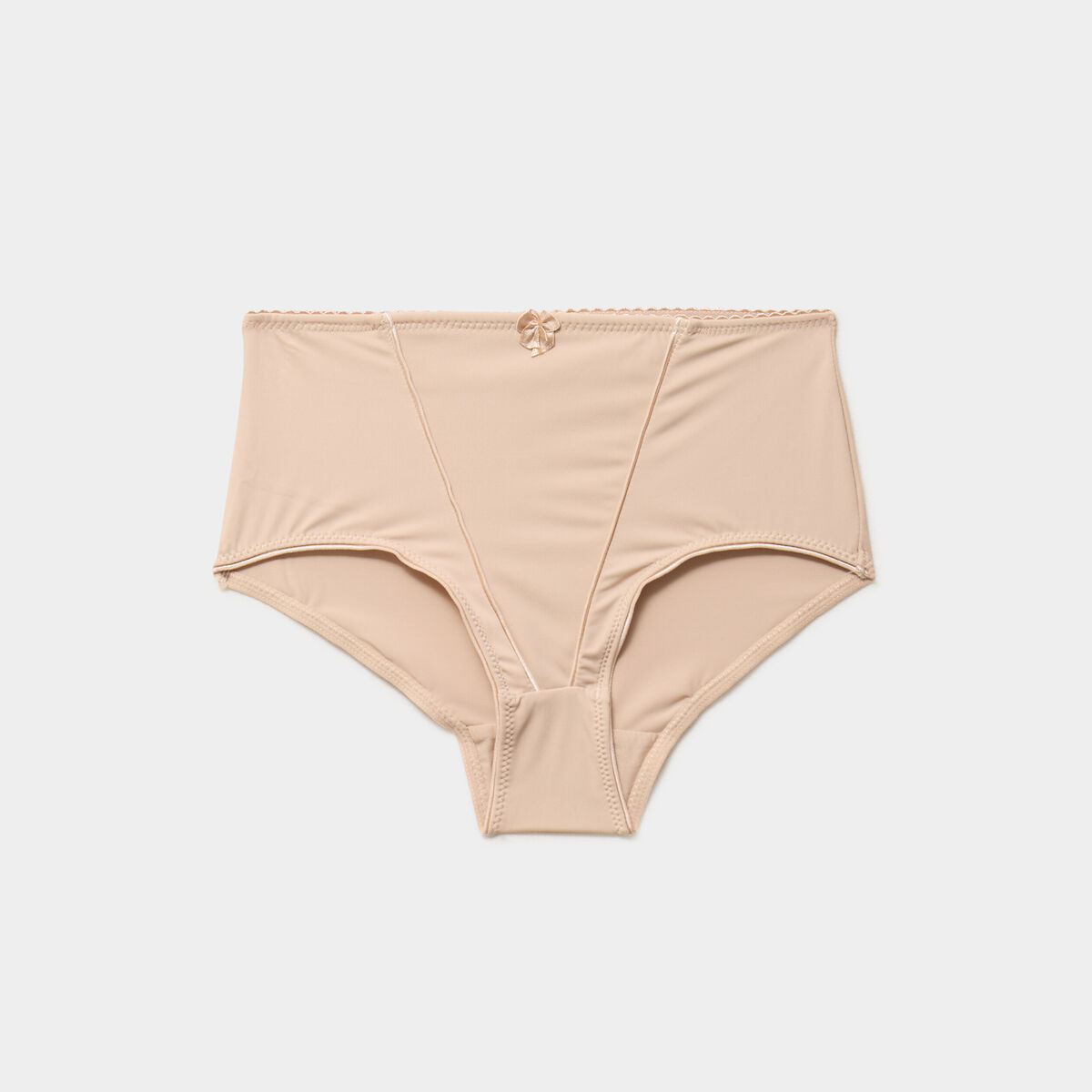 Culotte taille haute beige femme