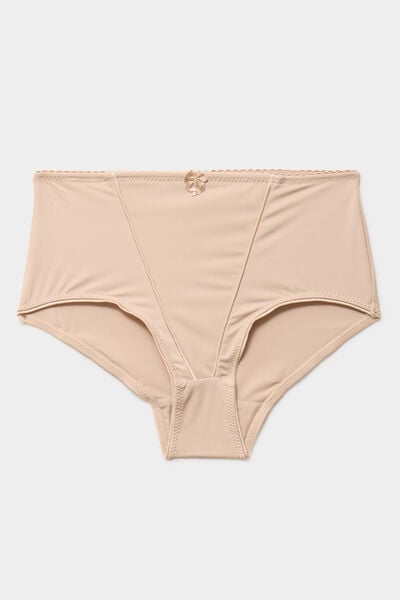 Culotte taille haute beige femme