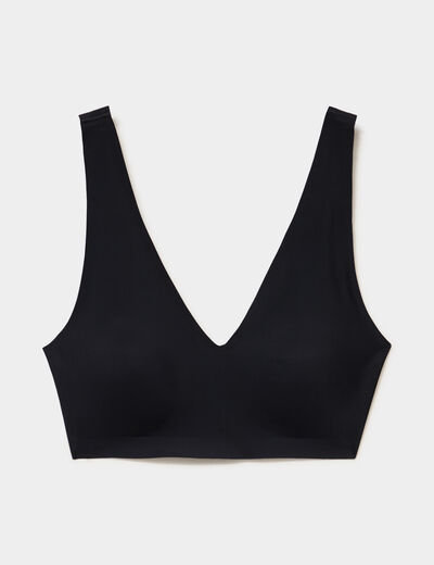 Soutien-gorge brassi&egrave;re microfibre noir femme
