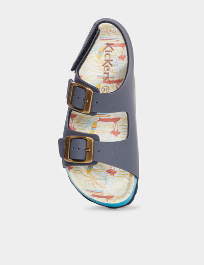 Sandales avec boucles Kickers bleu marine garçon