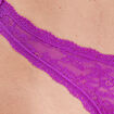 Tanga en dentelle doublure coton violet femme
