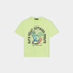 T-shirt coton manches courtes Minecraft vert fluo garçon