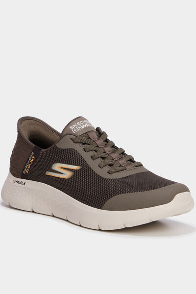 Baskets running Slip Ins GO WALK FLEX marron clair homme
