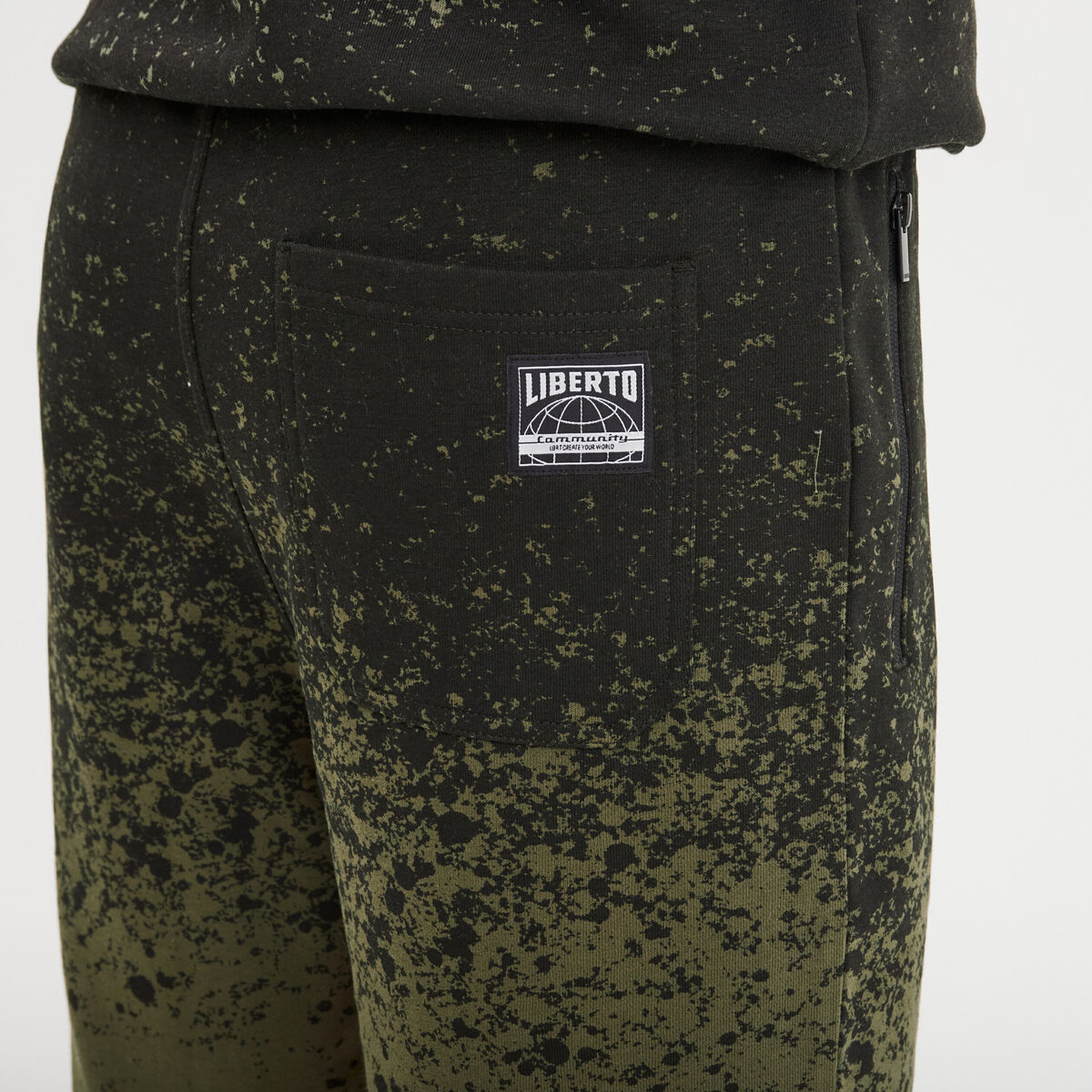 Short jogging droit à coulisse vert kaki homme